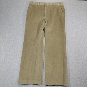 Eddie Bauer Pants Mens 36x32 Brown Corduroy Flap Pocket Vintage Made In USA